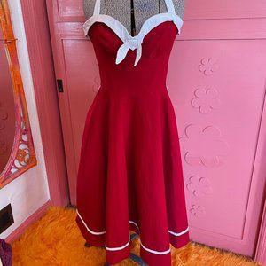 Pinup Girl Clothing Red Sailor Dress